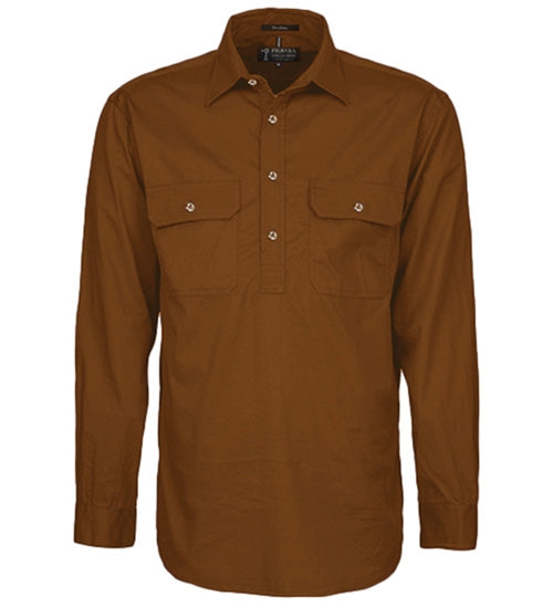 Pilbara Mens Closed Front L/S Shirt