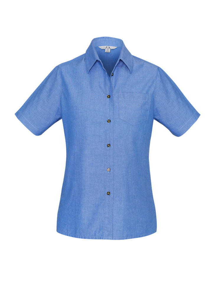 Biz LB6200 Ladies Wrinkle Free Chambray Short Sleeve Shirt