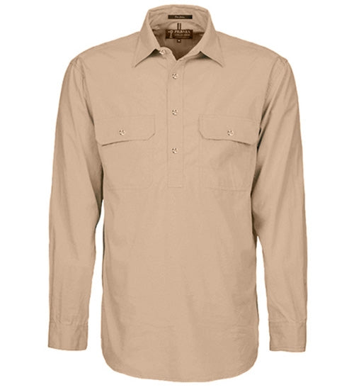 Pilbara Mens Closed Front L/S Shirt