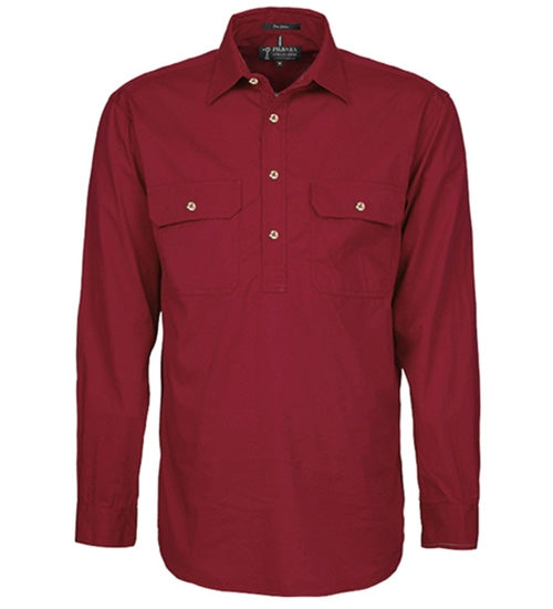 Pilbara Mens Closed Front L/S Shirt