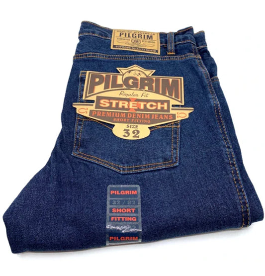 Western Stretch Jean Pilgrim Stonewash Men'S 5 Pocket - Short Length
