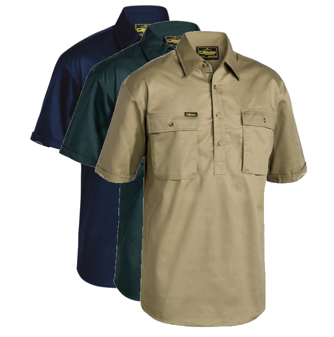 Bisley BSC1433 Closed Front Cotton Drill Shirt